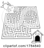 Cartoon Dog And House Maze Game