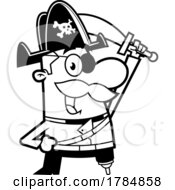 Cartoon Pirate Wielding A Sword