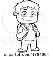 Cartoon Standing School Boy
