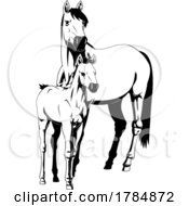 Poster, Art Print Of Horse And Foal