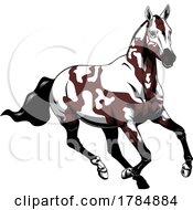 Poster, Art Print Of American Paint Horse Running