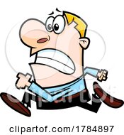 Cartoon Stressed Businessman Running by Hit Toon #COLLC1784897-0037