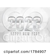 Poster, Art Print Of Silver Glitter Happy New Year Background