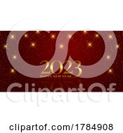 Poster, Art Print Of Red And Gold Happy New Year Banner Design
