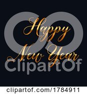 Happy New Year Background With Elegant Gold Text