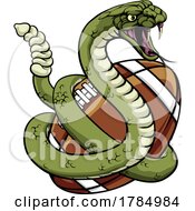 Poster, Art Print Of Rattlesnake American Football Team Animal Mascot