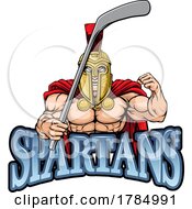Poster, Art Print Of Spartan Man Ice Hockey Sports Team Mascot