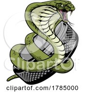 Poster, Art Print Of Cobra Snake Ice Hockey Team Sports Cartoon Mascot