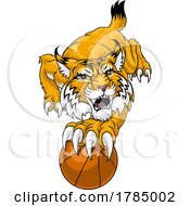 Poster, Art Print Of Wildcat Bobcat Basketball Animal Sport Team Mascot