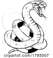 Poster, Art Print Of Snake Soccer Football Ball Animal Team Mascot