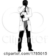 Poster, Art Print Of Doctor Upset Man Medical Silhouette Person