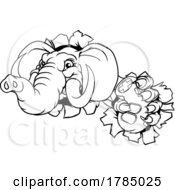 Poster, Art Print Of Elephant Video Games Controller Gamer Mascot