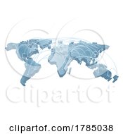 Poster, Art Print Of World Map Background Globe Global Trade Concept