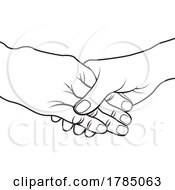 Poster, Art Print Of Two Hands In Black And White
