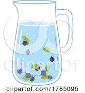 Water Pitcher With Blueberries
