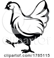 Black And White Hen by Vector Tradition SM