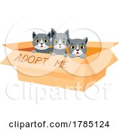 Poster, Art Print Of Kittens In A Box With Adopt Me Text