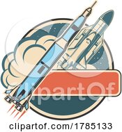 Poster, Art Print Of Shuttle And Rocket