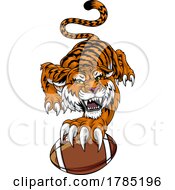 Poster, Art Print Of Tiger American Football Sports Team Animal Mascot