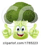 Poster, Art Print Of Broccoli Vegetable Cartoon Character Emoji Mascot
