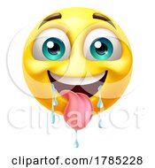 Poster, Art Print Of Hungry Drooling Face Emoji Emoticon Cartoon Icon