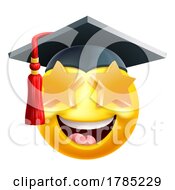 Poster, Art Print Of Emoji Graduate College Star Eyes Cartoon Emoticon