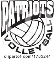 Poster, Art Print Of Black And White Patriots Volleyball Sports Team Design