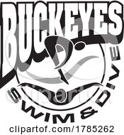 Black And White BUCKEYES Swim And Dive Sports Team Design