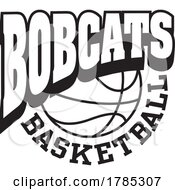 Poster, Art Print Of Black And White Bobcats Basketball Sports Team Design