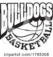 Poster, Art Print Of Black And White Bulldogs Basketball Sports Team Design