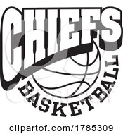 Poster, Art Print Of Black And White Chiefs Basketball Sports Team Design