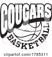 Poster, Art Print Of Black And White Cougars Basketball Sports Team Design