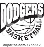Poster, Art Print Of Black And White Dodgers Basketball Sports Team Design