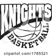Poster, Art Print Of Black And White Knights Basketball Sports Team Design