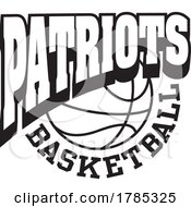 Poster, Art Print Of Black And White Patriots Basketball Sports Team Design