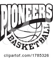 Black And White PIONEERS BASKETBALL Sports Team Design