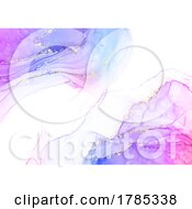 Poster, Art Print Of Decorative Hand Painted Pink And Purple Alcohol Ink Background