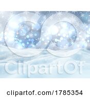 Poster, Art Print Of 3d Christmas Background With A Snowy Winter Landscape