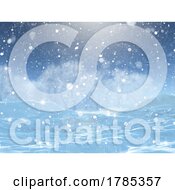 Poster, Art Print Of 3d Winter Snow Landscape