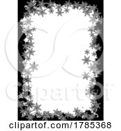 Poster, Art Print Of Grunge Style Christmas Snowflake Border