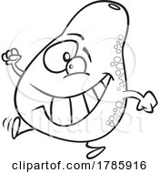 Poster, Art Print Of Clipart Cartoon Happy Walking Avocado