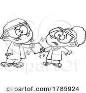 Poster, Art Print Of Clipart Cartoon Science Kids Studying Electricity