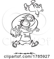 Poster, Art Print Of Clipart Cartoon Boy Timmy Shirt And Playing With A Teddy Bear