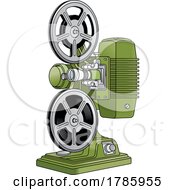 Poster, Art Print Of Vintage Green Movie Projector