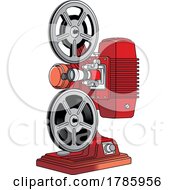 Poster, Art Print Of Vintage Red Movie Projector