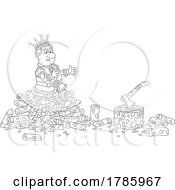 Poster, Art Print Of King Sitting On A Stack Of Firewood