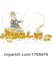 Poster, Art Print Of King Sitting On A Stack Of Firewood
