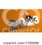 Poster, Art Print Of Young Person Presenting New Year 2023