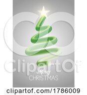 Christmas Background With 3D Style Tree Design