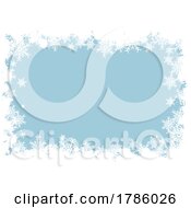 Poster, Art Print Of Christmas Background With A Grunge Snowflake Border